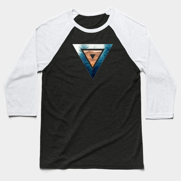 Landscape Abstraction Baseball T-Shirt by BadGhostCo